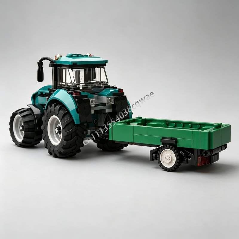 Agriculture Farming Education - 342PCS Boerderijtractor Trailer Bouwstenen Model Landbouwvoertuig