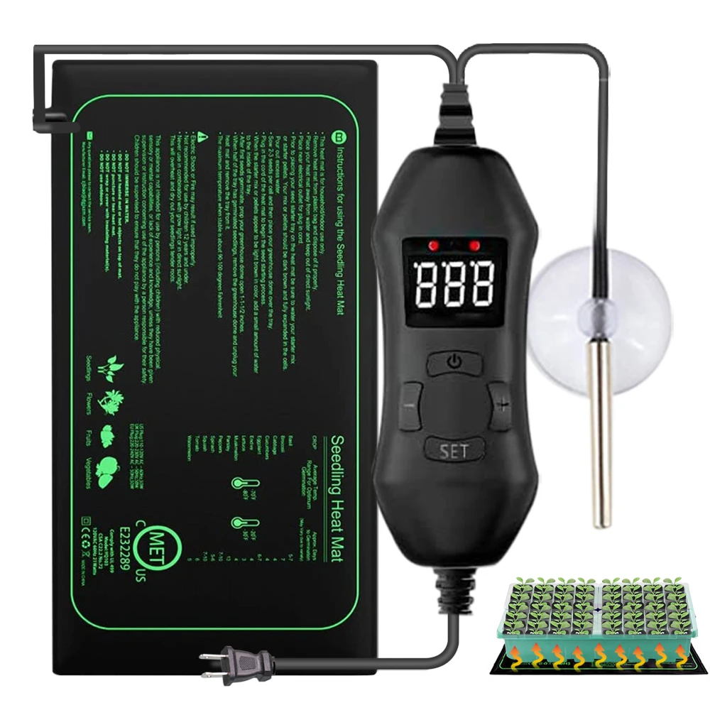 Seedling Heat Mat - 50W EU-US/UK/AU Verstelbare Thermostaat Zaailing Verwarming