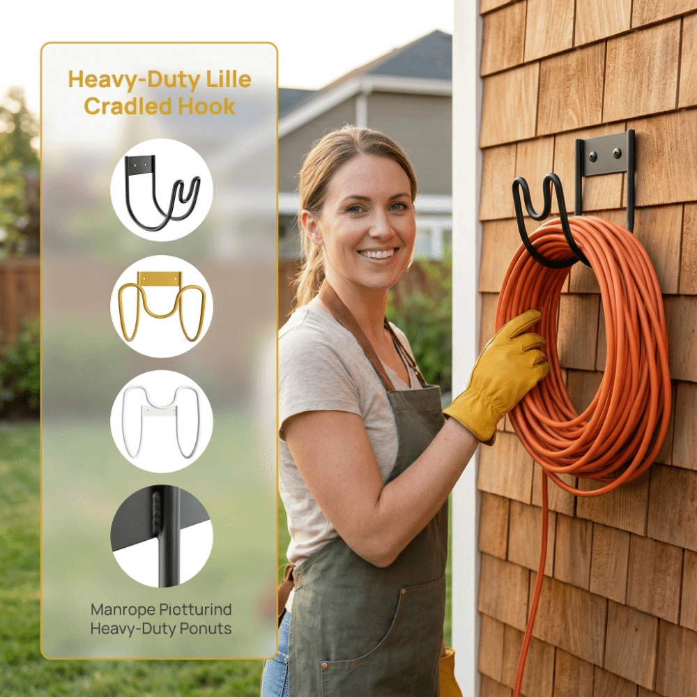 Gardena Hose Flex - Roestvrije tuinslanghouder, duurzaam, zwaar uitgevoerd, flexibele