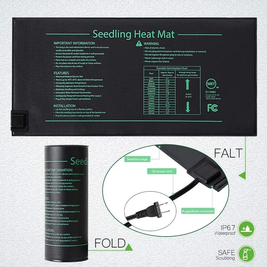 4 Maten 220 V EU Plug Zaailing - Seedling Heat Mat recensie en prijs