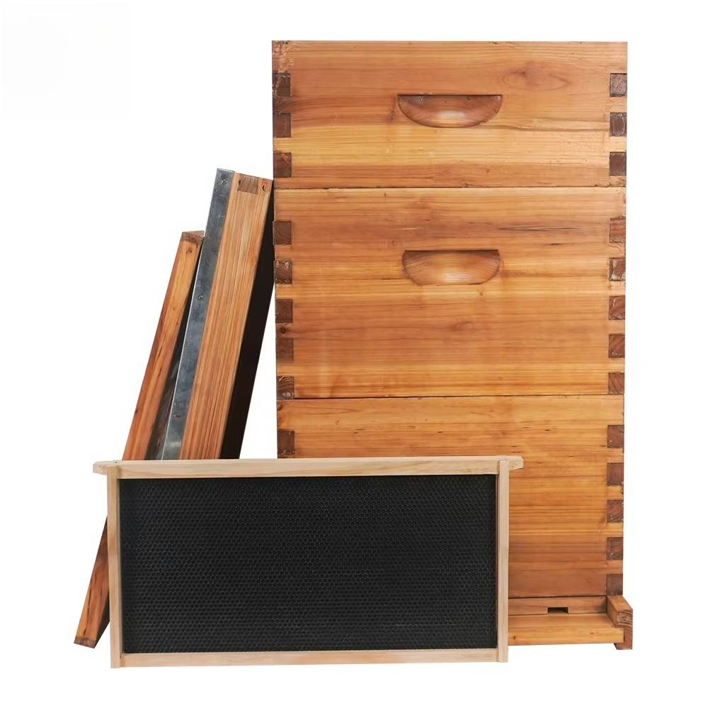Complete 3-laags met was bedek - Beehive Frame Wax recensie en prijs